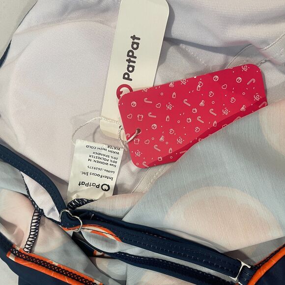 NEW! PatPat Med Swimsuit Oranges Citrus 1pc Convertible Straps Ruffle Womens NWT - Picture 13 of 16